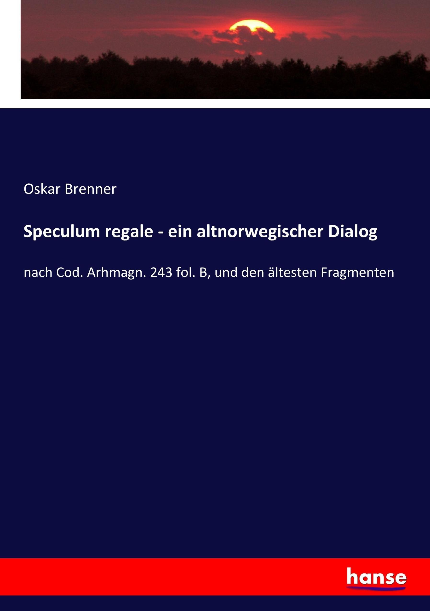 Vorderes Coverbild Speculum regale - ein altnorwegischer Dialog