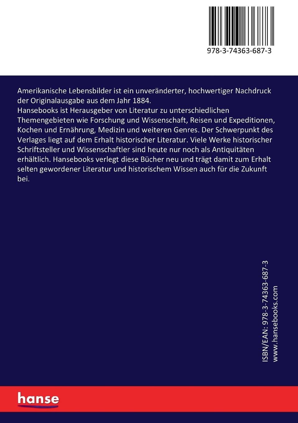 Rückseitencover Amerikanische Lebensbilder