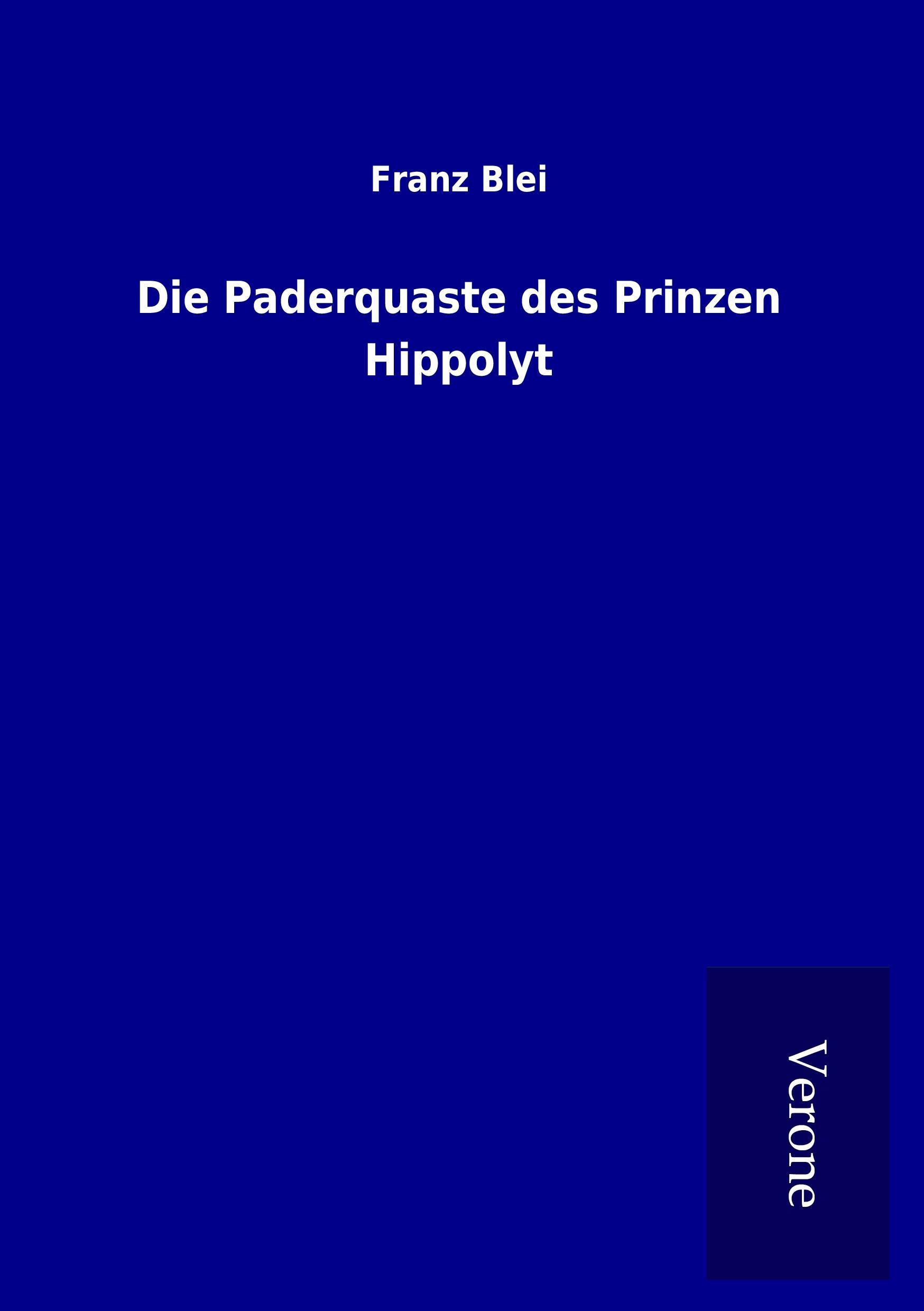 Vorderes Coverbild Die Paderquaste des Prinzen Hippolyt