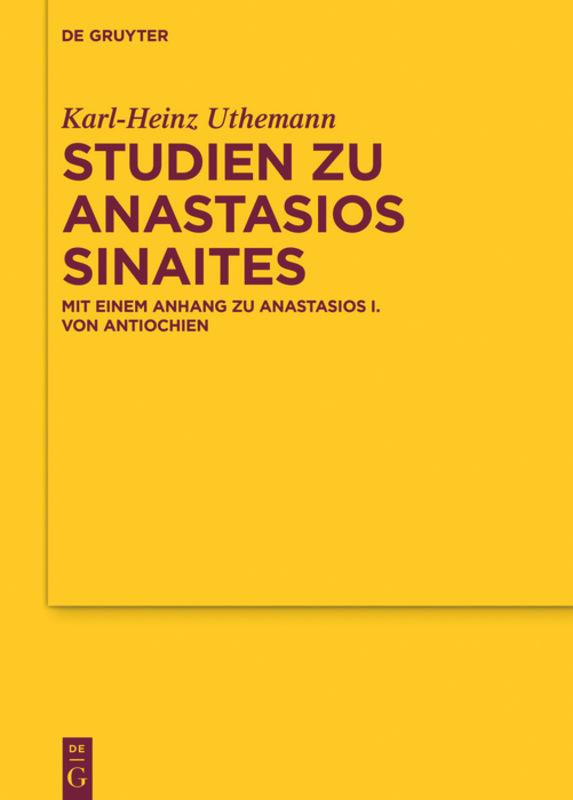 Vorderes Coverbild Studien zu Anastasios Sinaites