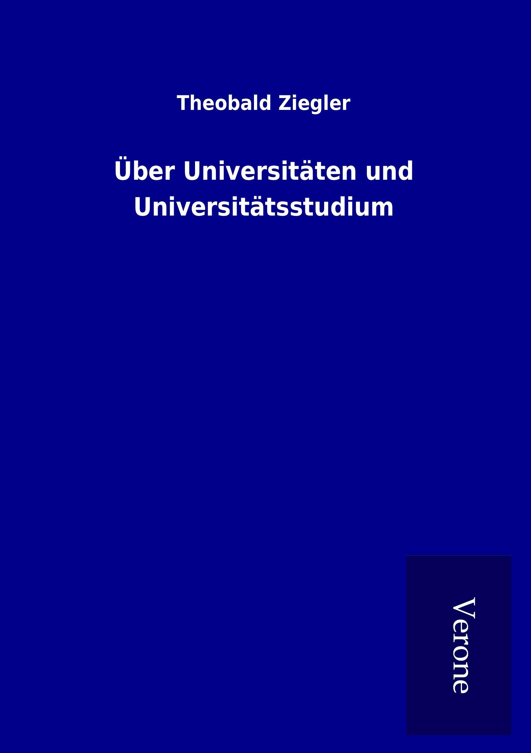 Vorderes Coverbild Über Universitäten und Universitätsstudium