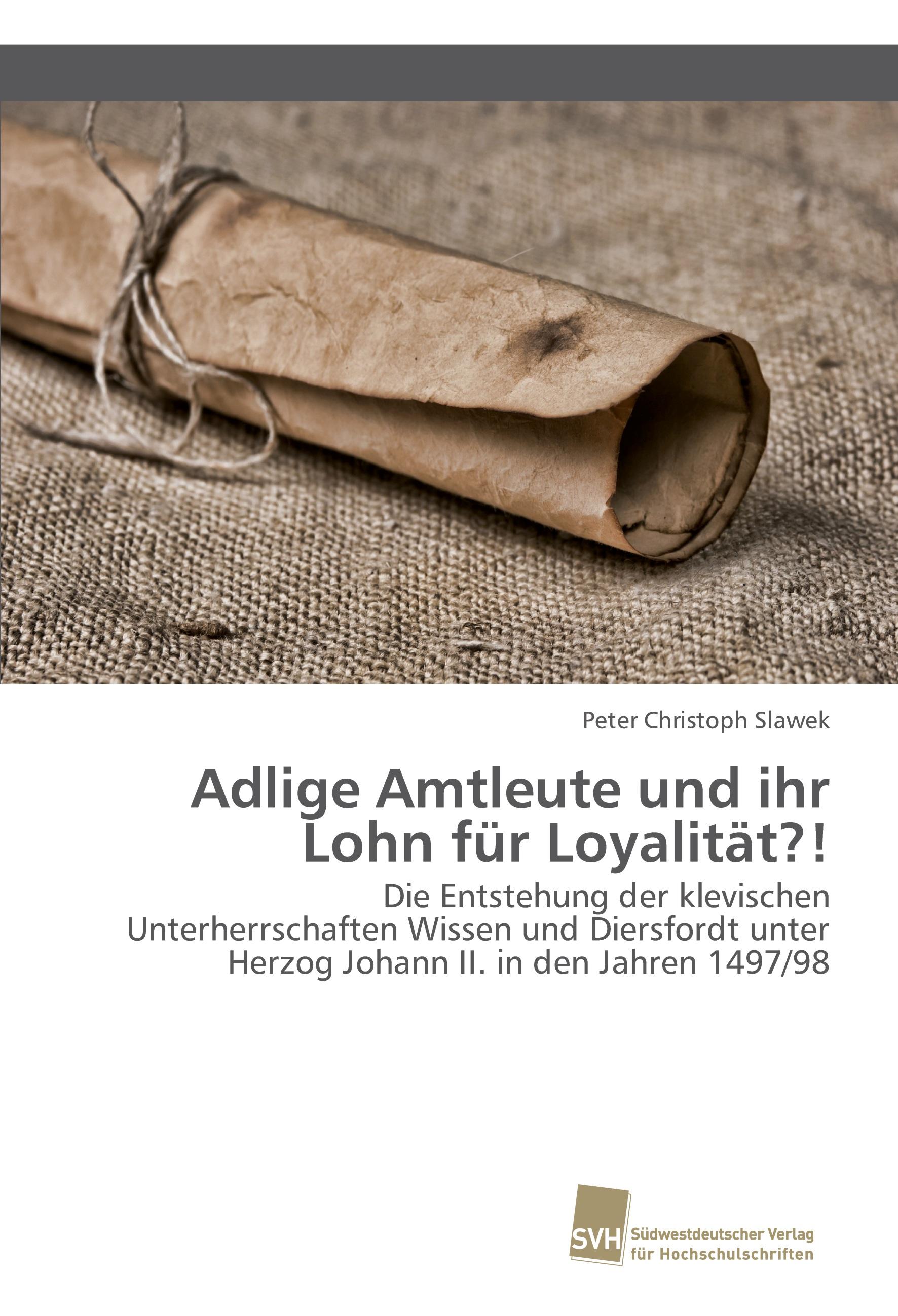 Vorderes Coverbild Adlige Amtleute und ihr Lohn für Loyalität?!