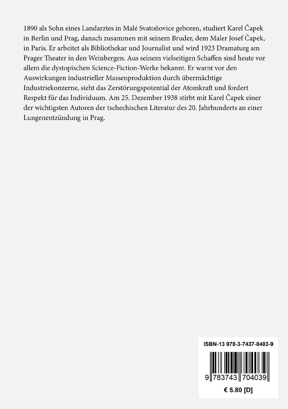 Rückseitencover W.U.R. Werstands Universal Robots