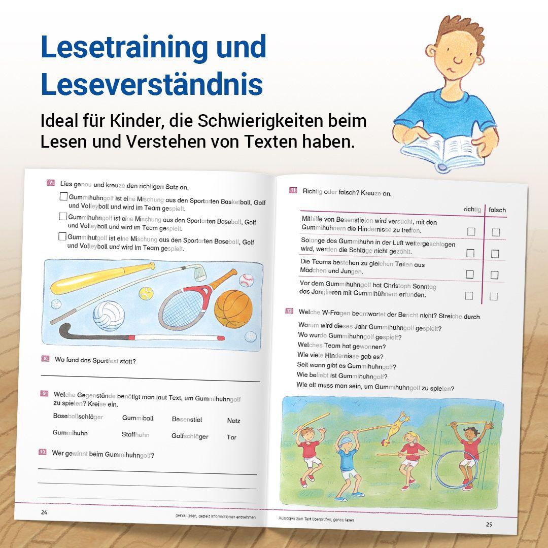 Beispielinhalt (Bild) Das Übungsheft Lesen 5