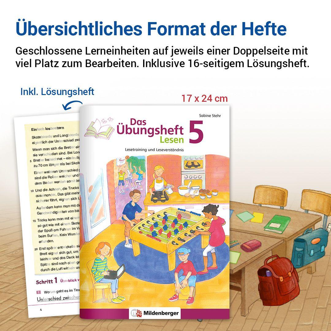 Beispielinhalt (Bild) Das Übungsheft Lesen 5