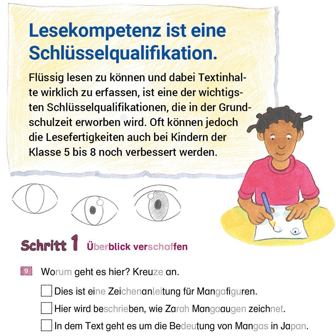 Beispielinhalt (Bild) Das Übungsheft Lesen 5