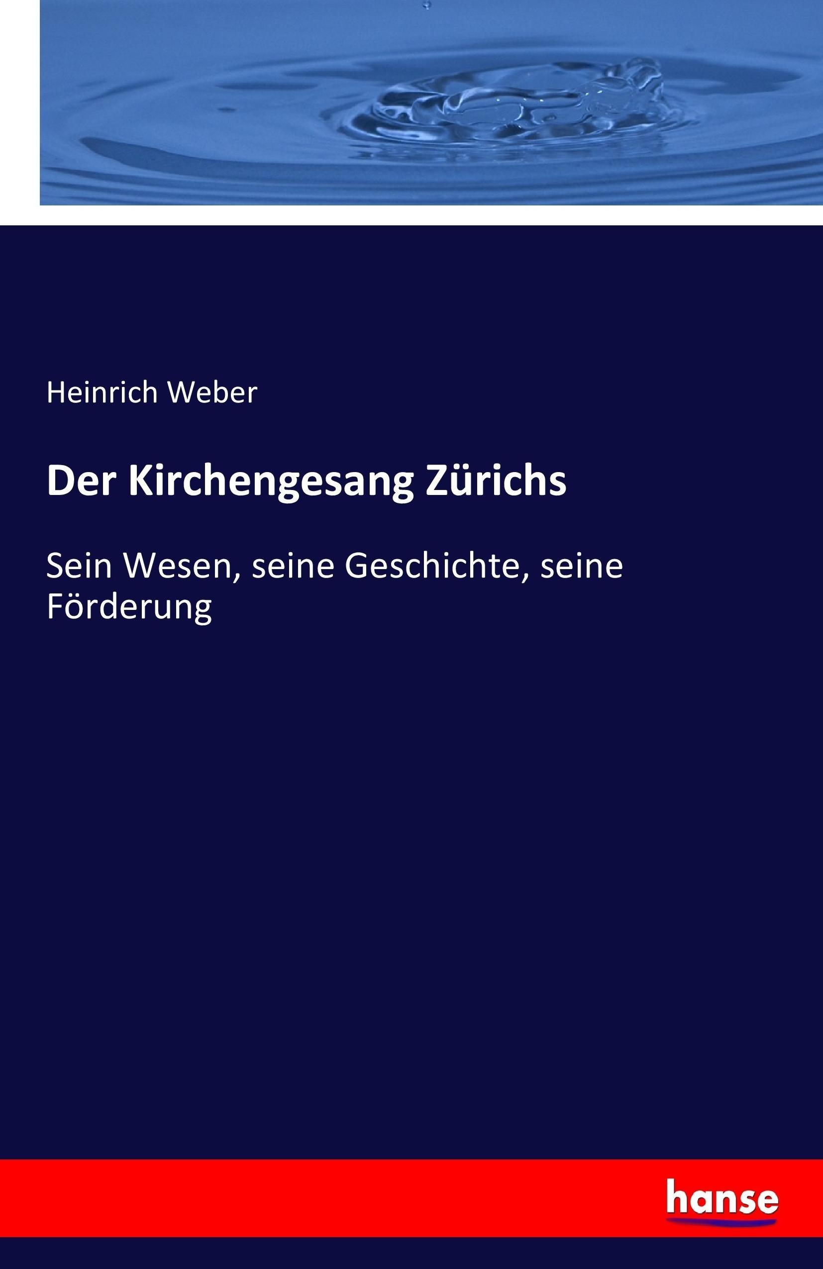 Vorderes Coverbild Der Kirchengesang Zürichs