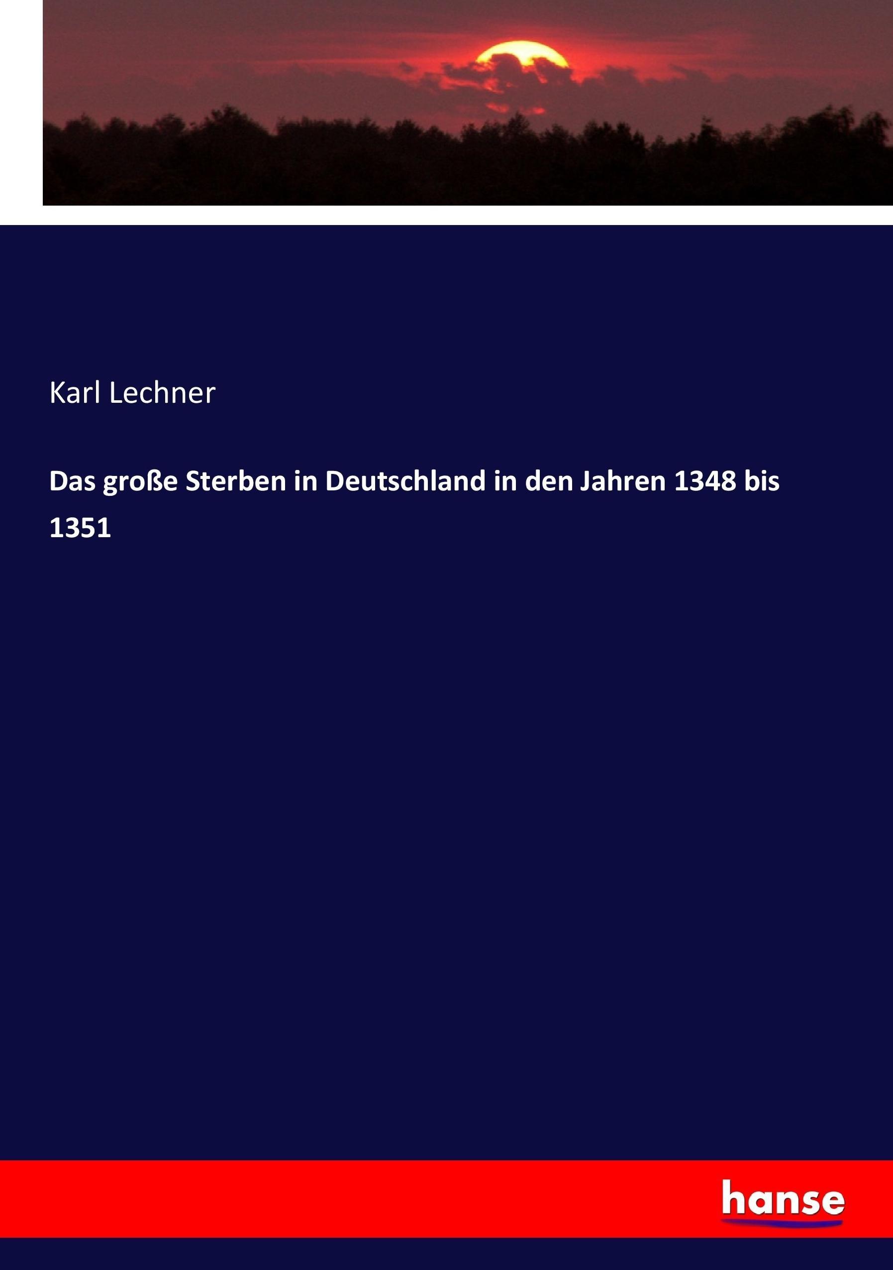Vorderes Coverbild Das große Sterben in Deutschland in den Jahren 1348 bis 1351
