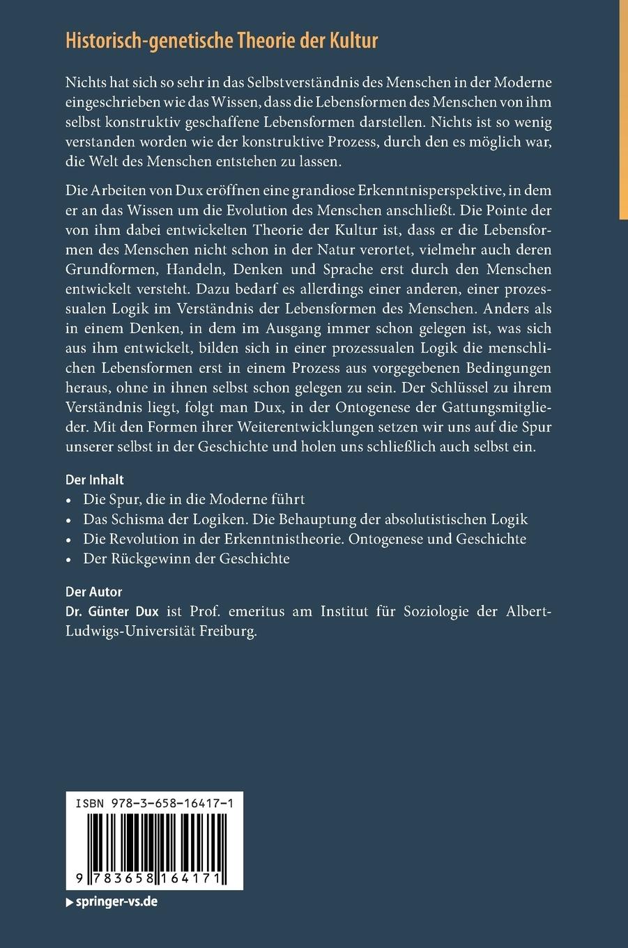 Rückseitencover Historisch-genetische Theorie der Kultur