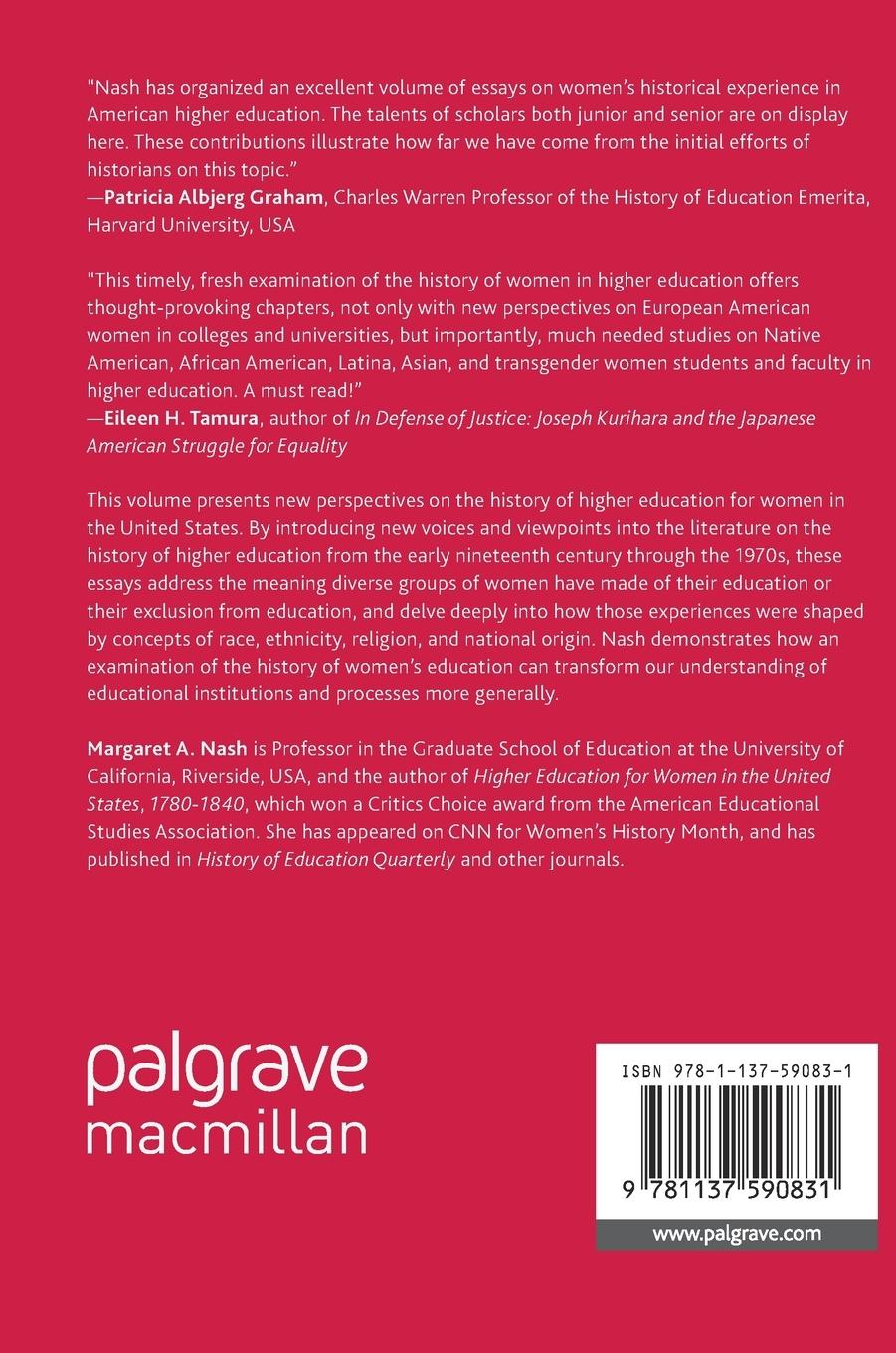 Rückseitencover Women's Higher Education in the United States