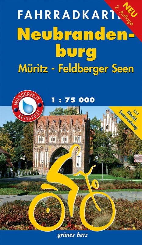 Vorderes Coverbild Fahrradkarte Neubrandenburg, Müritz, Feldberger Seen 1:75.000