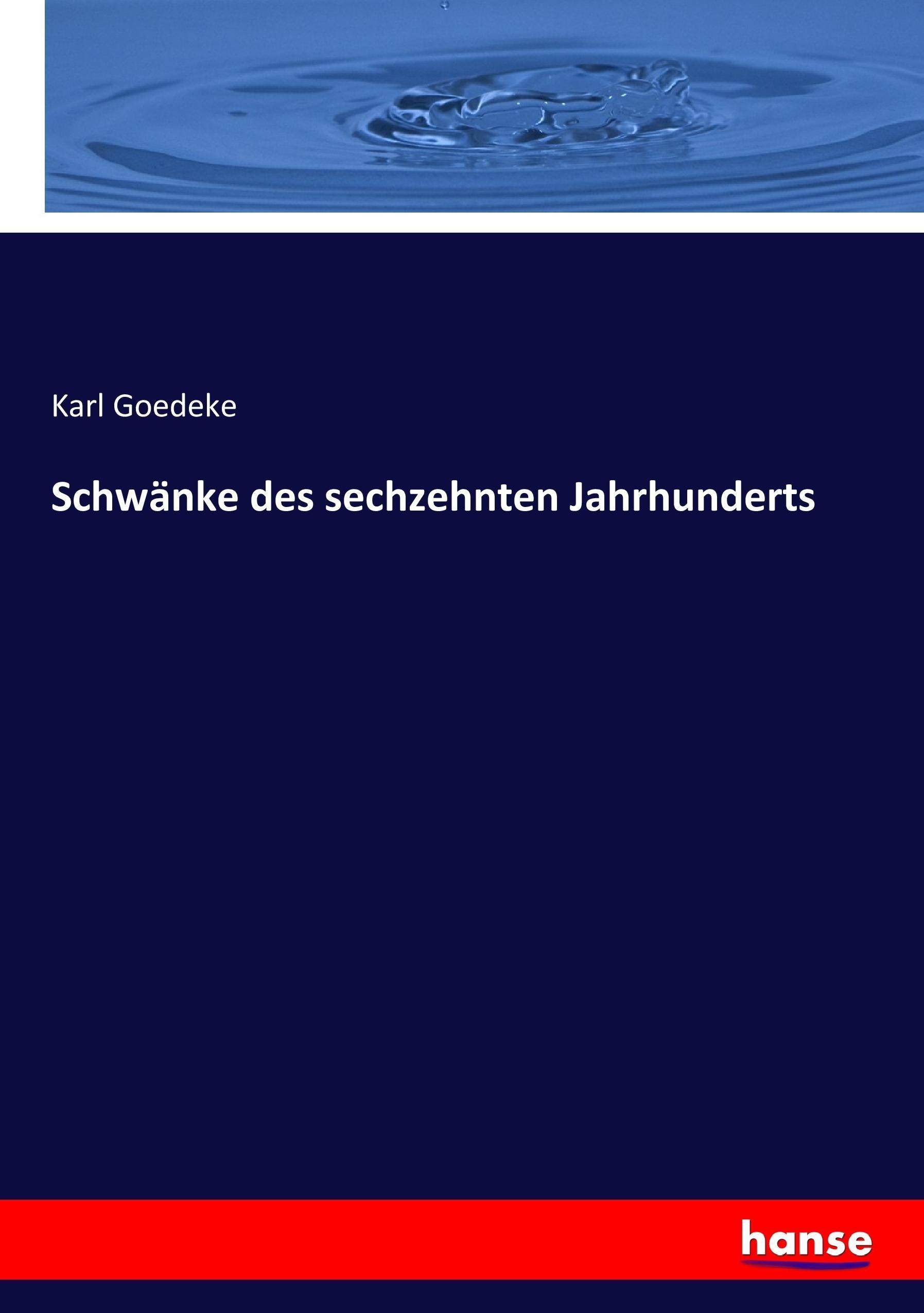 Vorderes Coverbild Schwänke des sechzehnten Jahrhunderts