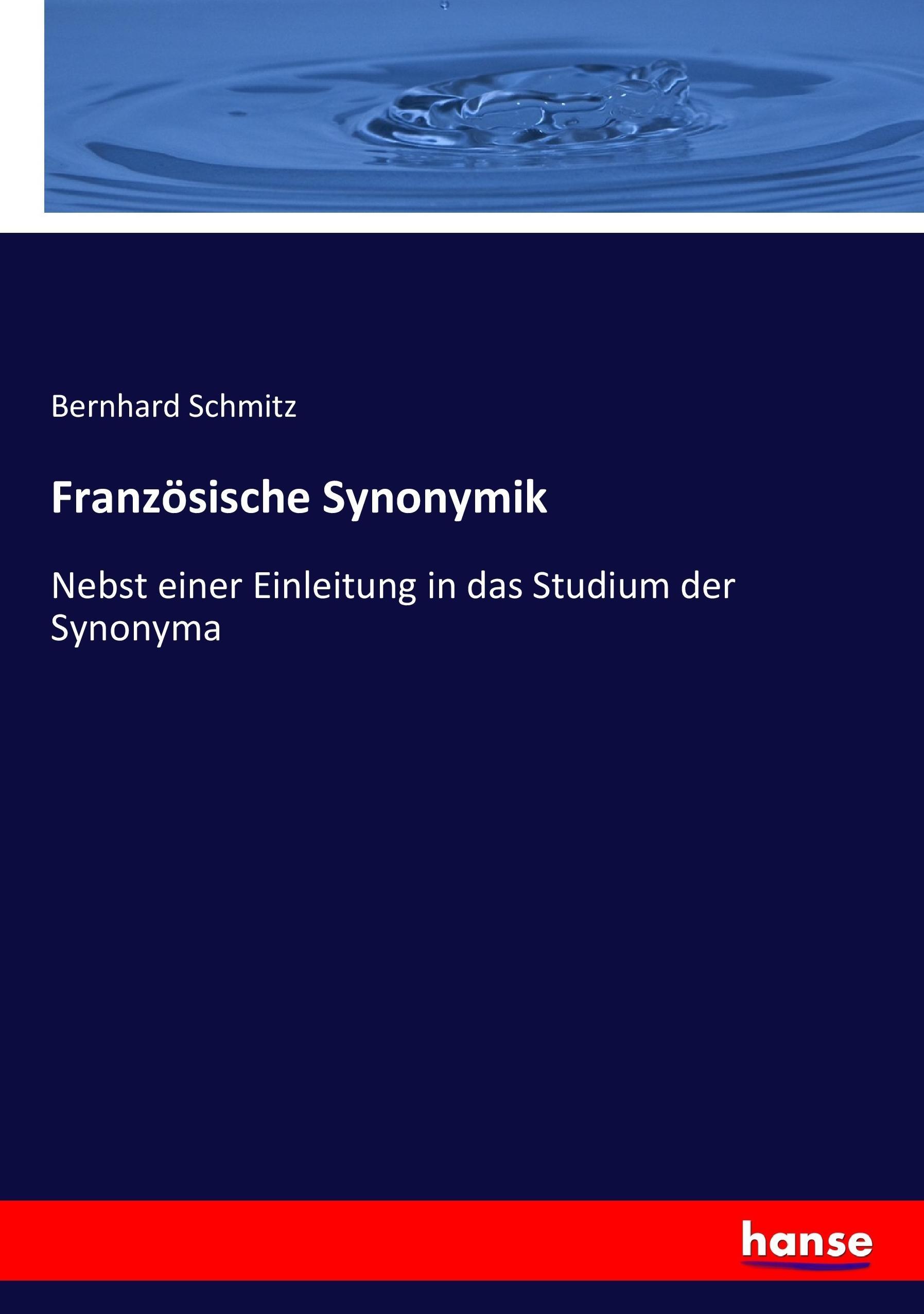 Vorderes Coverbild Französische Synonymik