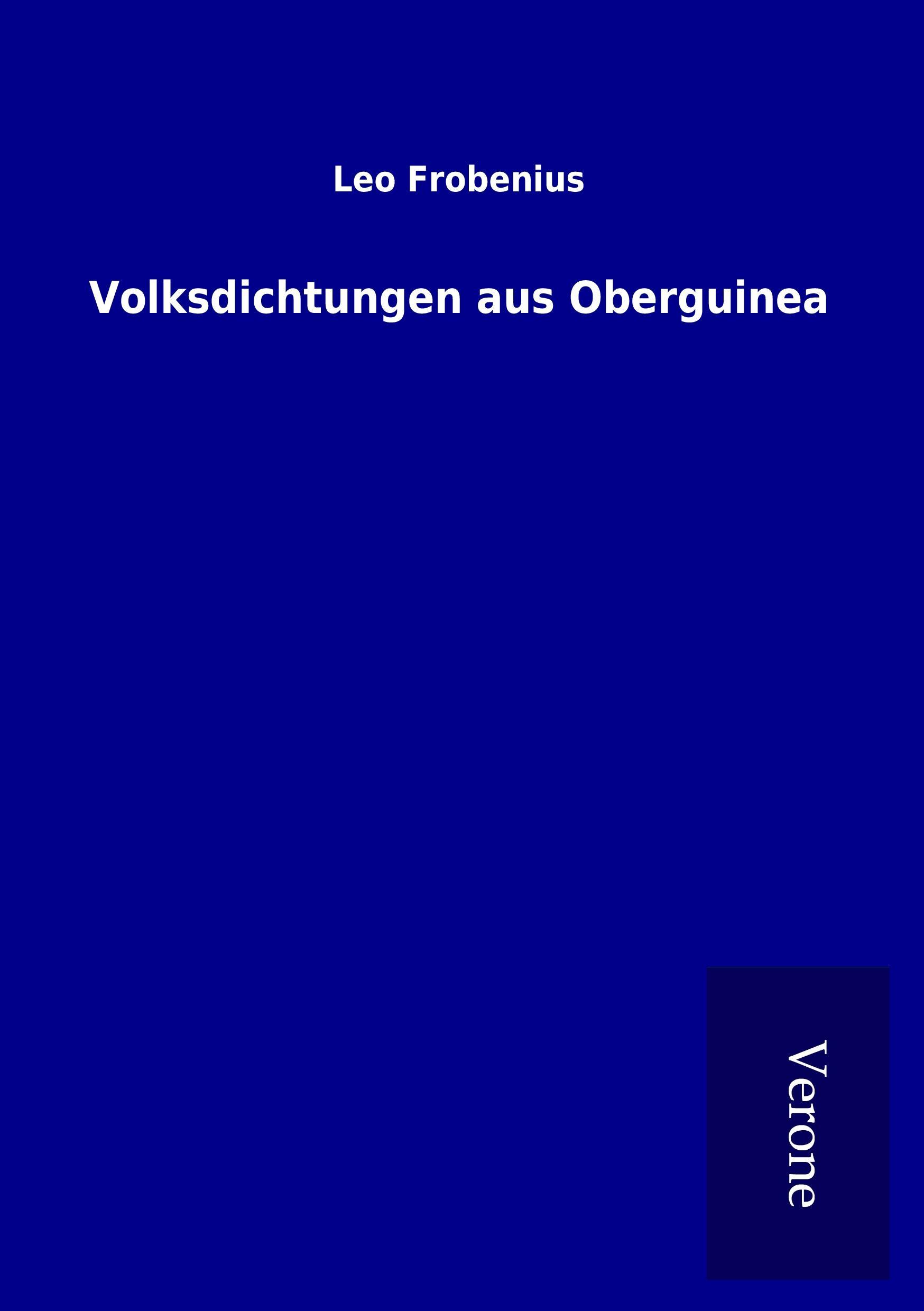 Vorderes Coverbild Volksdichtungen aus Oberguinea
