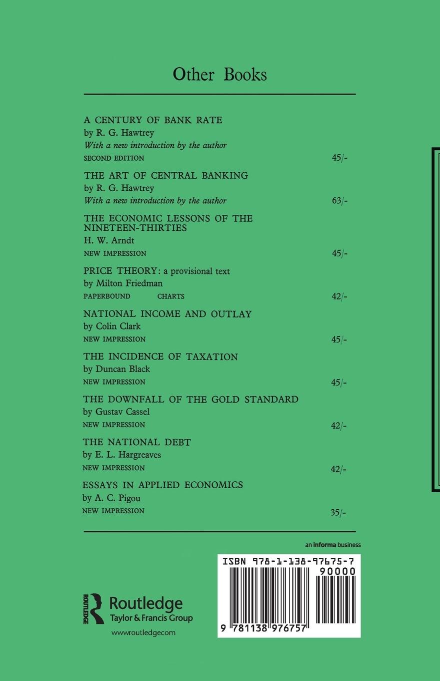 Rückseitencover National Income 1924-1931