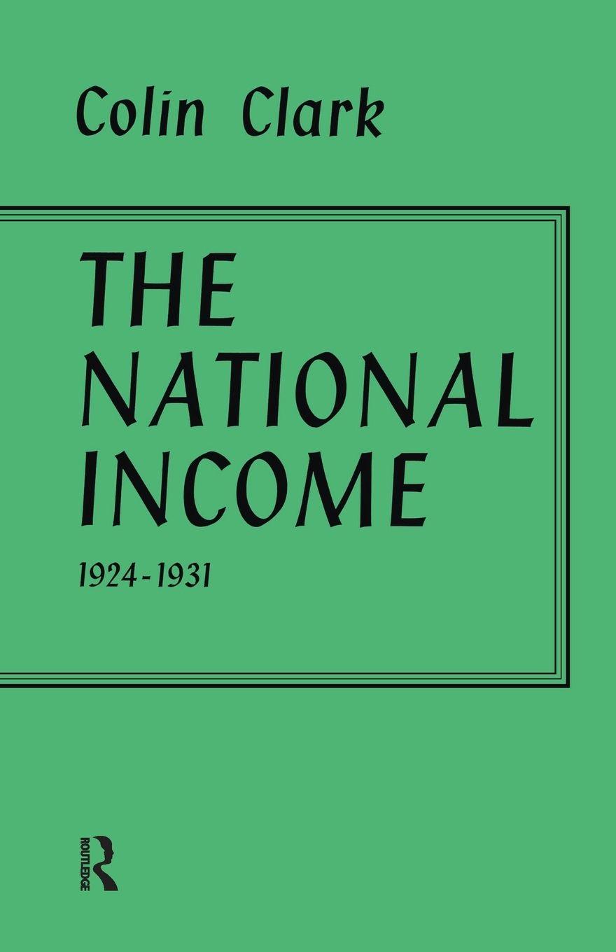 Vorderes Coverbild National Income 1924-1931