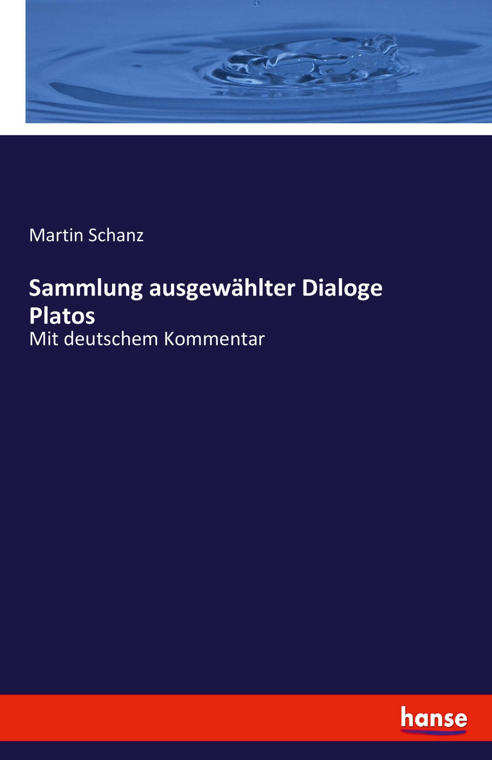 Vorderes Coverbild Sammlung ausgewählter Dialoge Platos