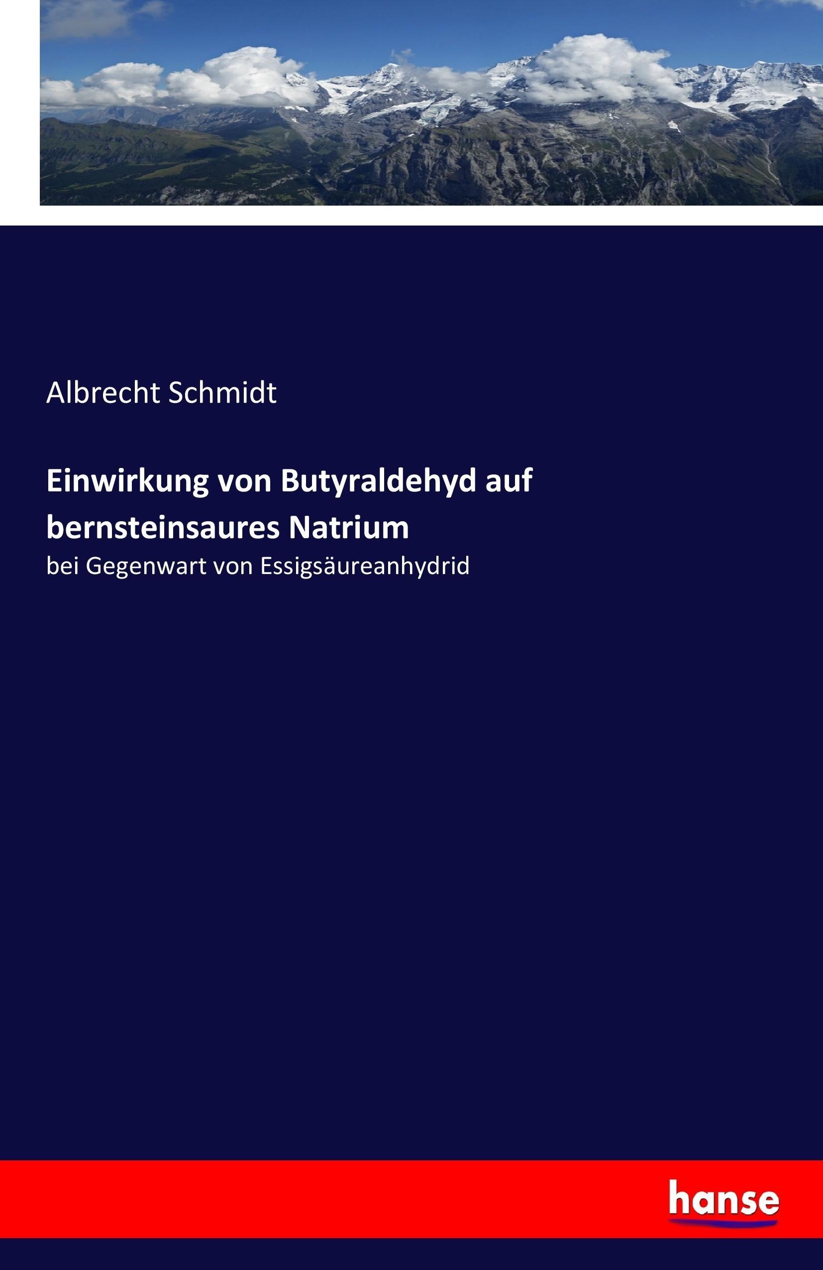 Vorderes Coverbild Einwirkung von Butyraldehyd auf bernsteinsaures Natrium