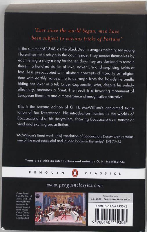 Rückseitencover The Decameron