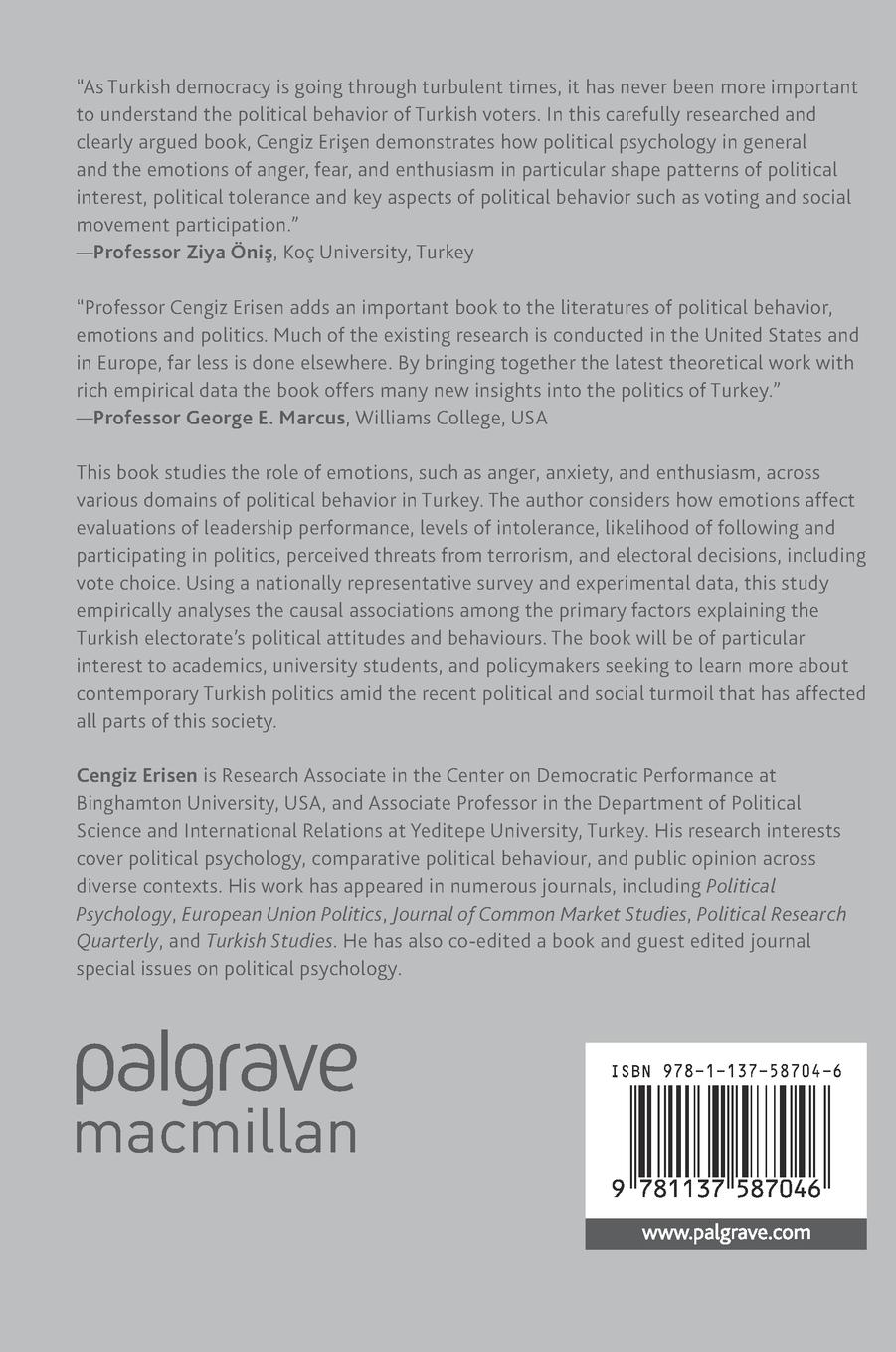 Rückseitencover Political Behavior and the Emotional Citizen