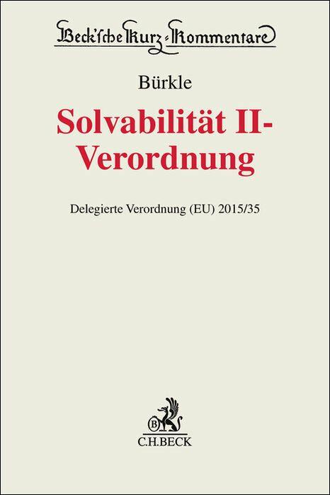 Vorderes Coverbild Solvabilität II-Verordnung