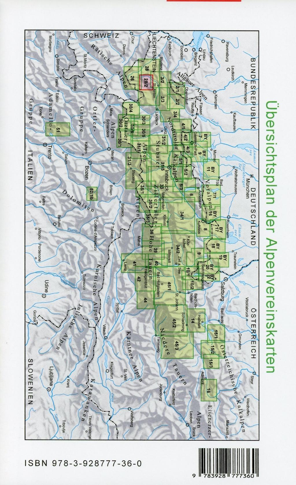 Beispielinhalt (Bild) DAV Alpenvereinskarte 28/2 Verwallgruppe - Mitte  1 : 25 000