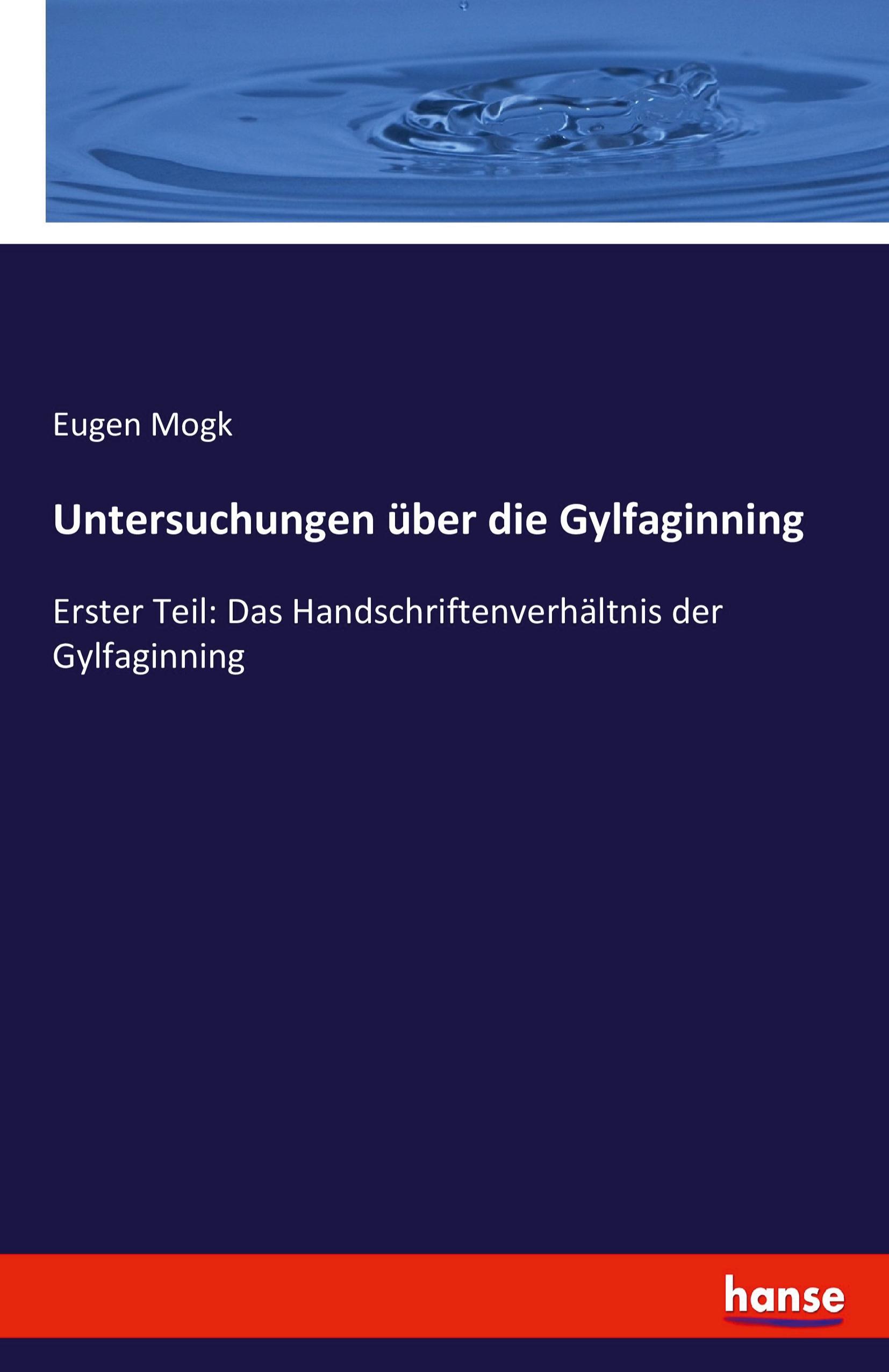 Vorderes Coverbild Untersuchungen über die Gylfaginning