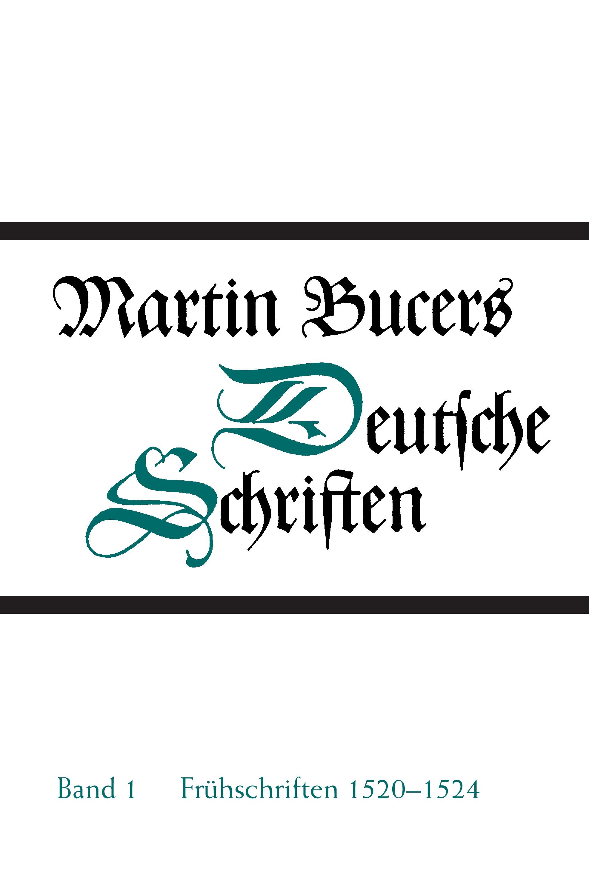 Vorderes Coverbild Frühe Schriften 1520-1524