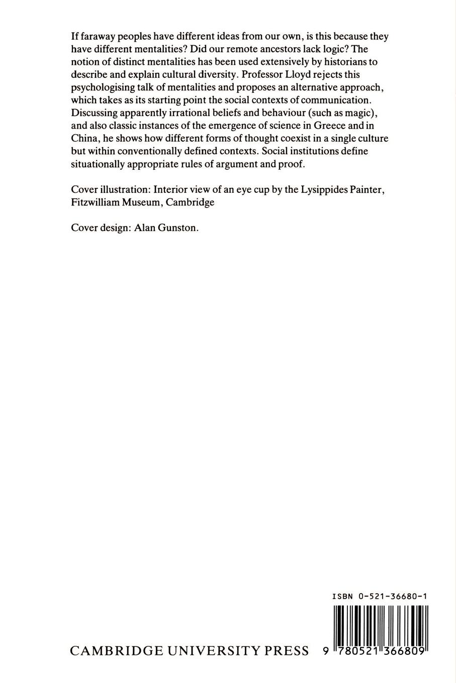 Rückseitencover Demystifying Mentalities