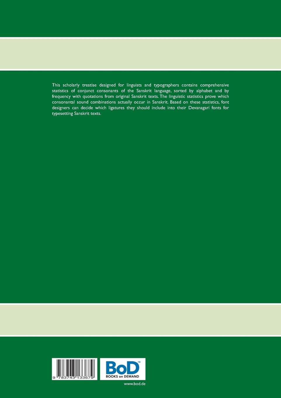 Rückseitencover Conjunct Consonants in Sanskrit