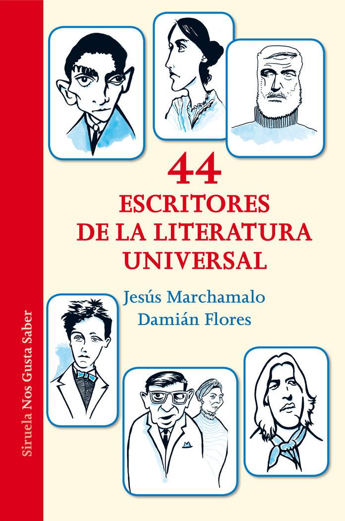 Vorderes Coverbild 44 escritores de la literatura universal