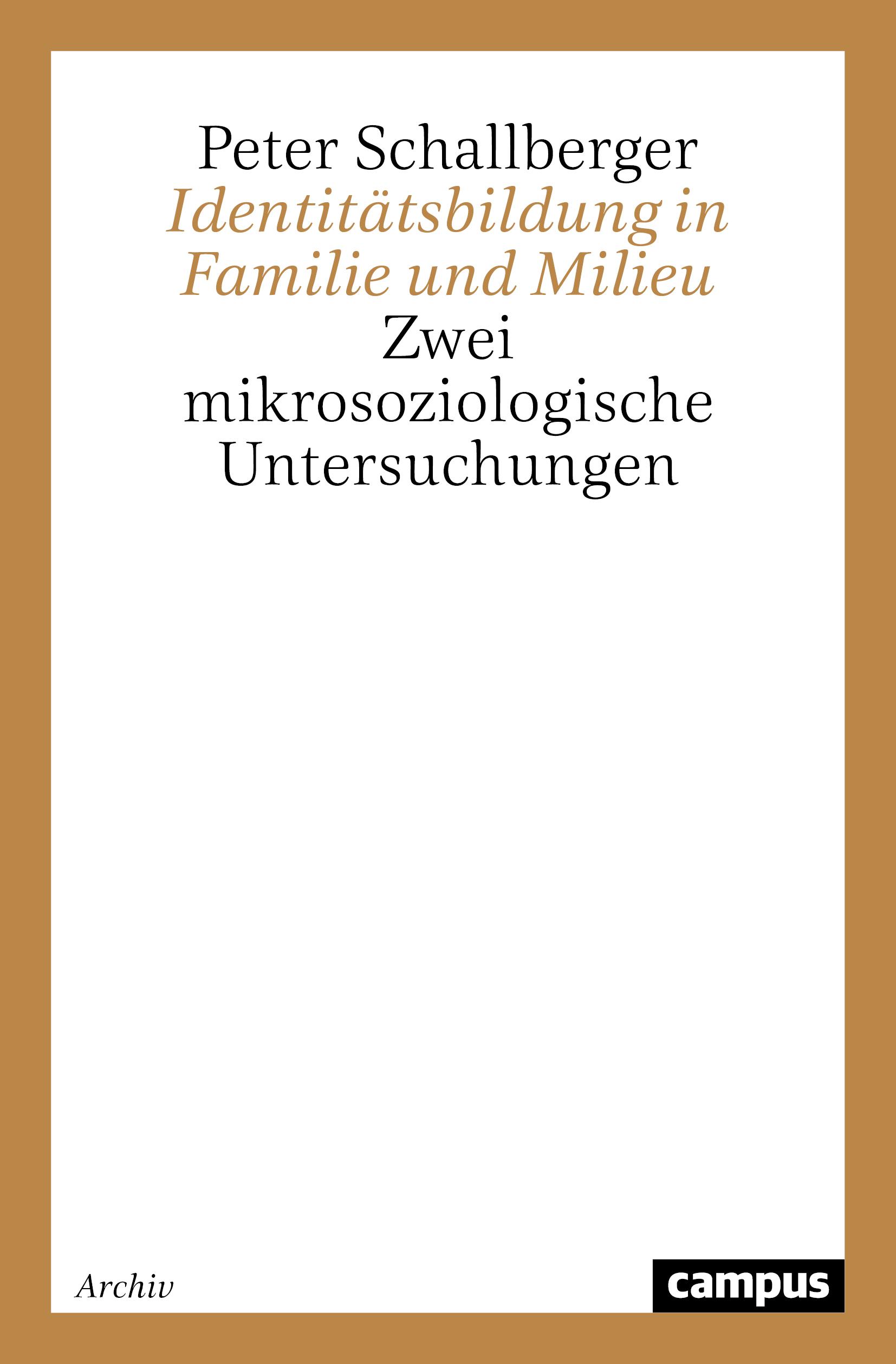 Vorderes Coverbild Identitätsbildung in Familie und Milieu