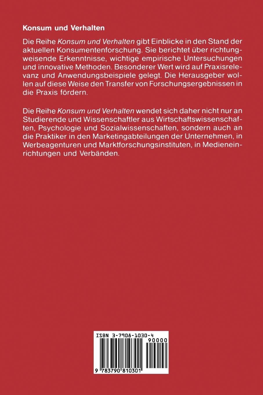 Rückseitencover Informationsintegration bei der Produktbeurteilung