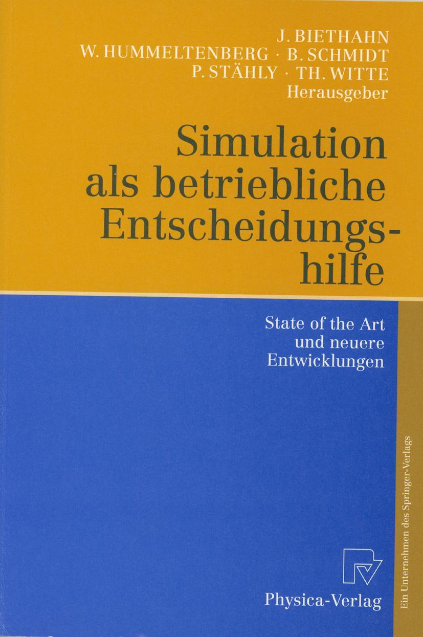 Vorderes Coverbild Simulation als betriebliche Entscheidungshilfe