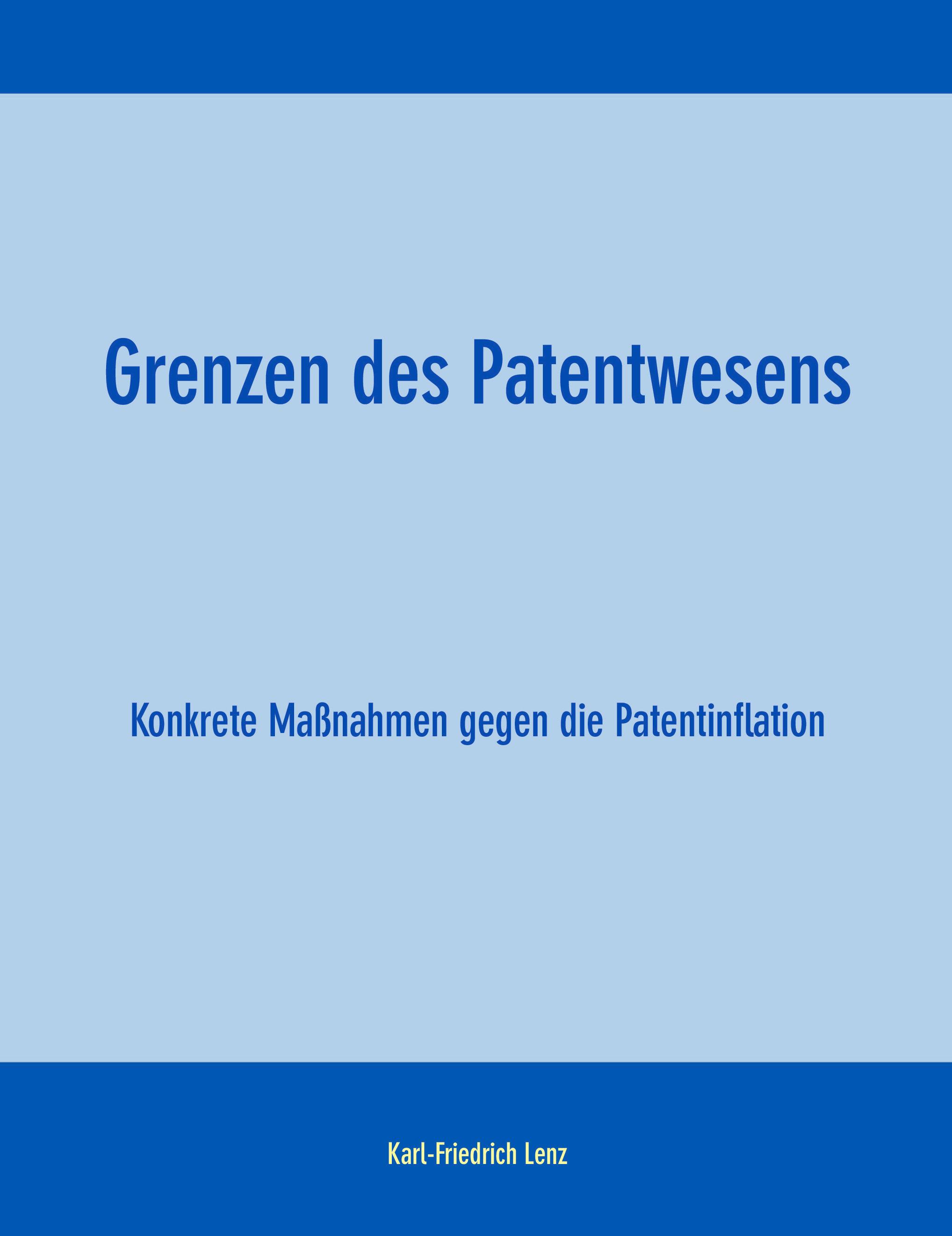 Vorderes Coverbild Grenzen des Patentwesens
