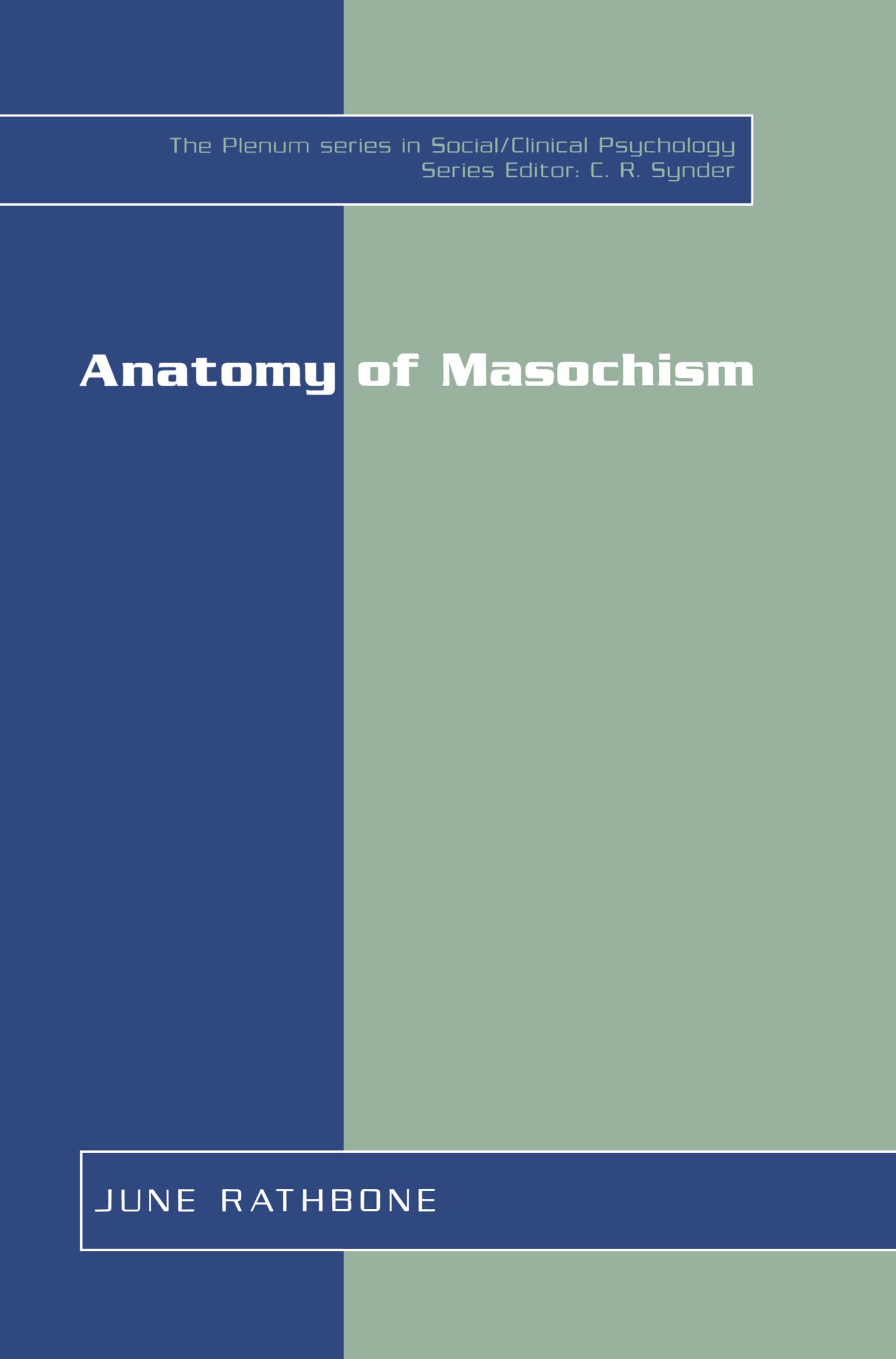 Vorderes Coverbild Anatomy of Masochism