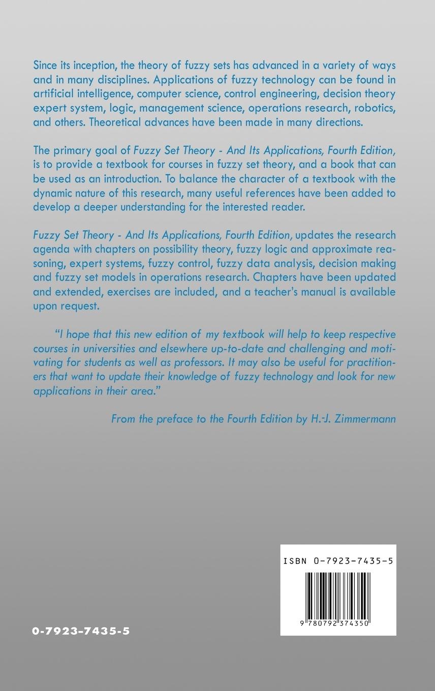 Rückseitencover Fuzzy Set Theory-and Its Applications