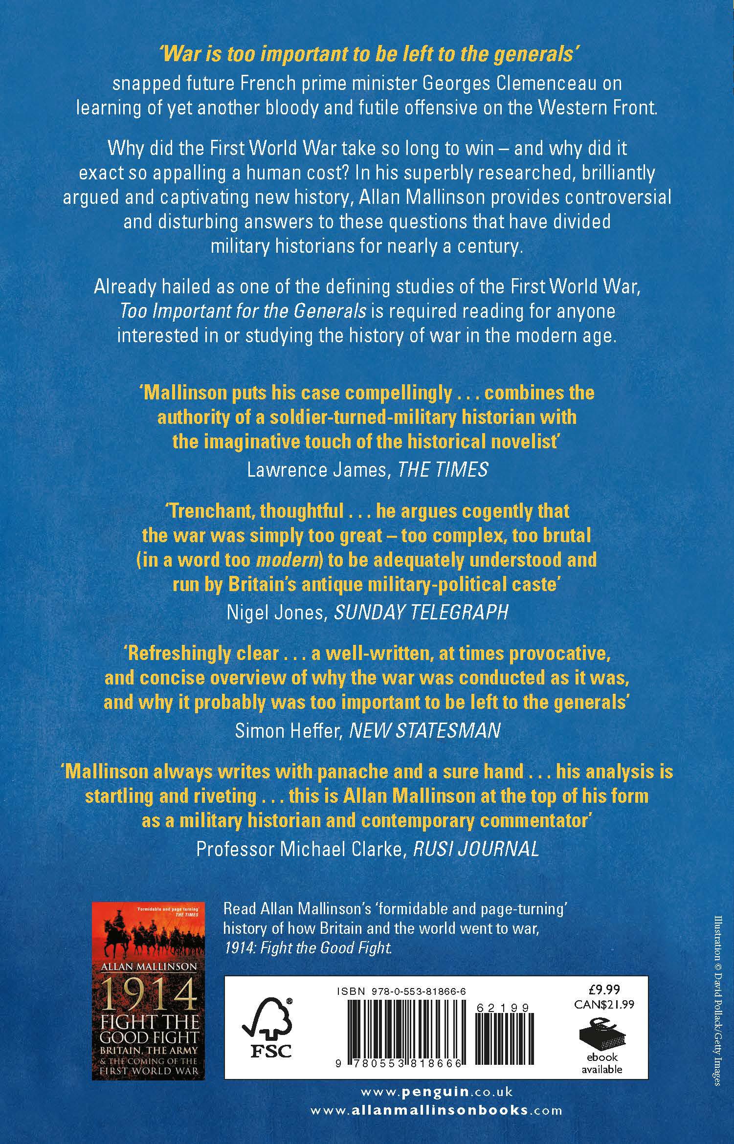 Rückseitencover Too Important for the Generals