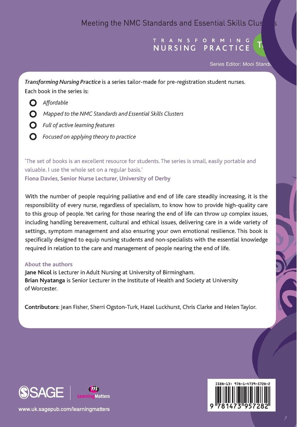 Rückseitencover Palliative and End of Life Care in Nursing