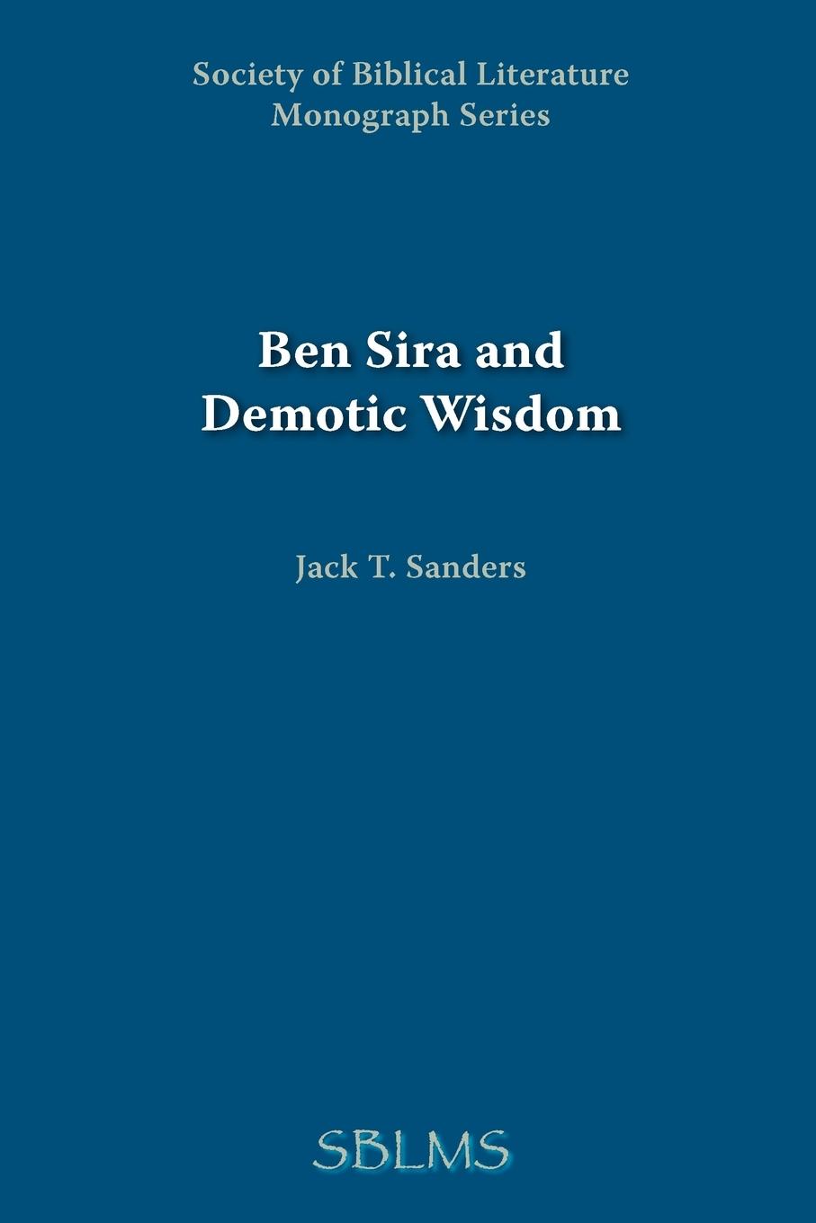 Vorderes Coverbild Ben Sira and Demotic Wisdom