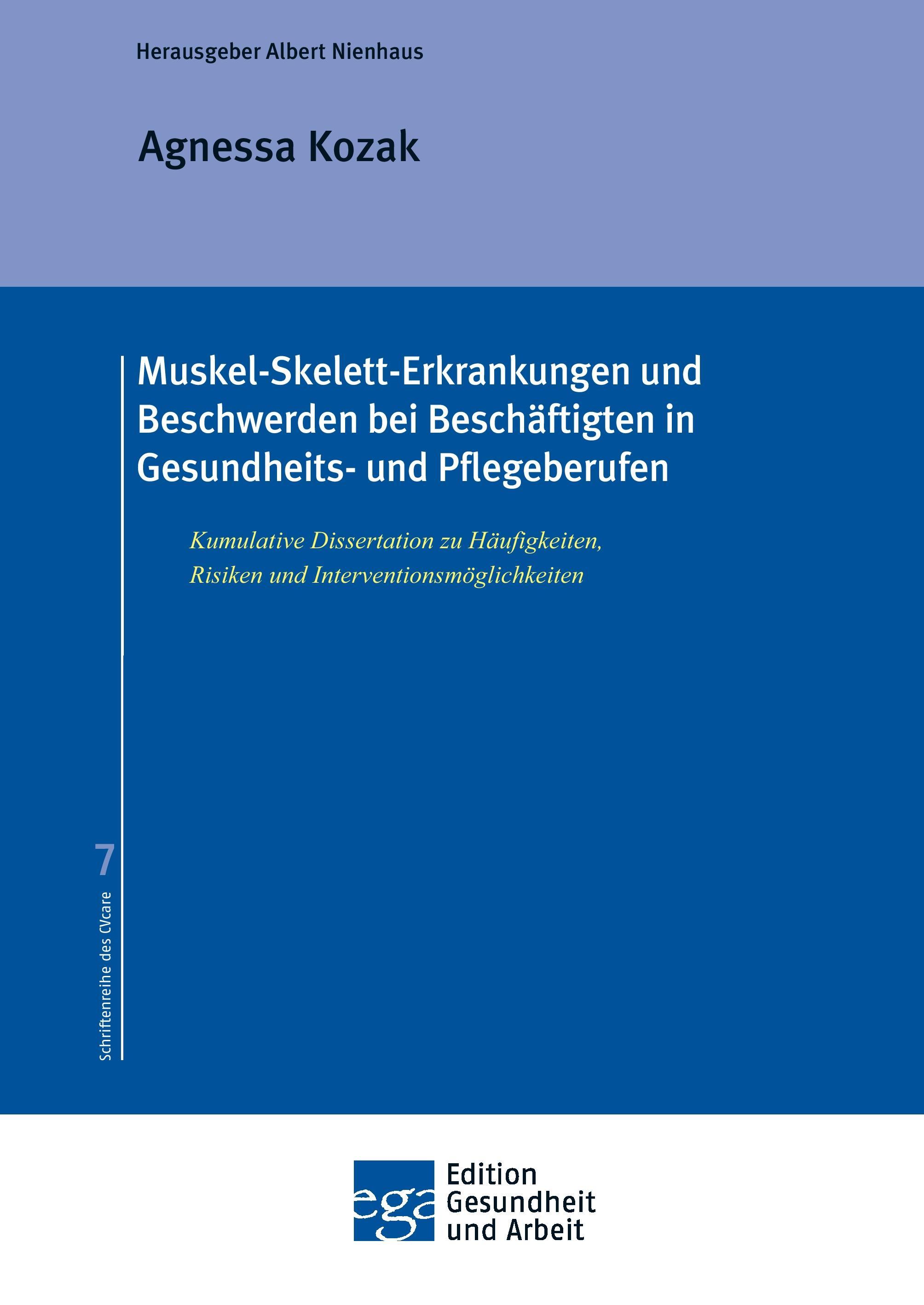 Vorderes Coverbild Muskel-Skelett-Erkrankungen und Beschwerden bei Beschäftigten in Gesundheits- und Pflegeberufen