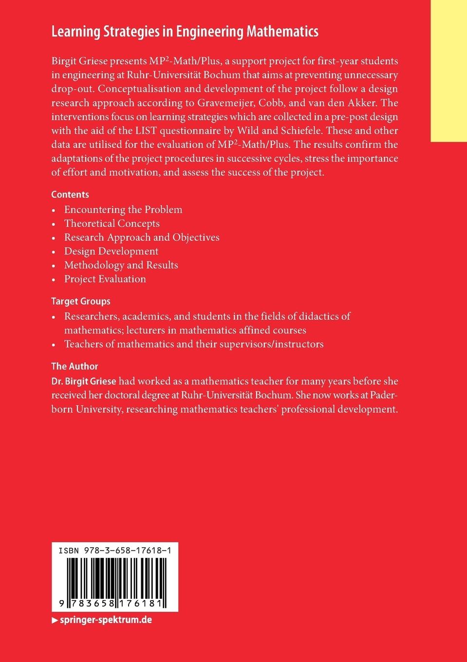 Rückseitencover Learning Strategies in Engineering Mathematics