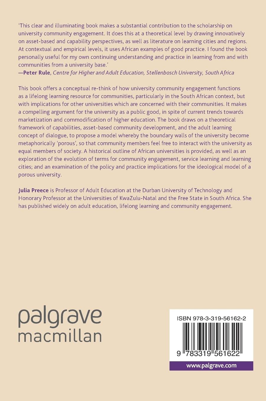 Rückseitencover University Community Engagement and Lifelong Learning