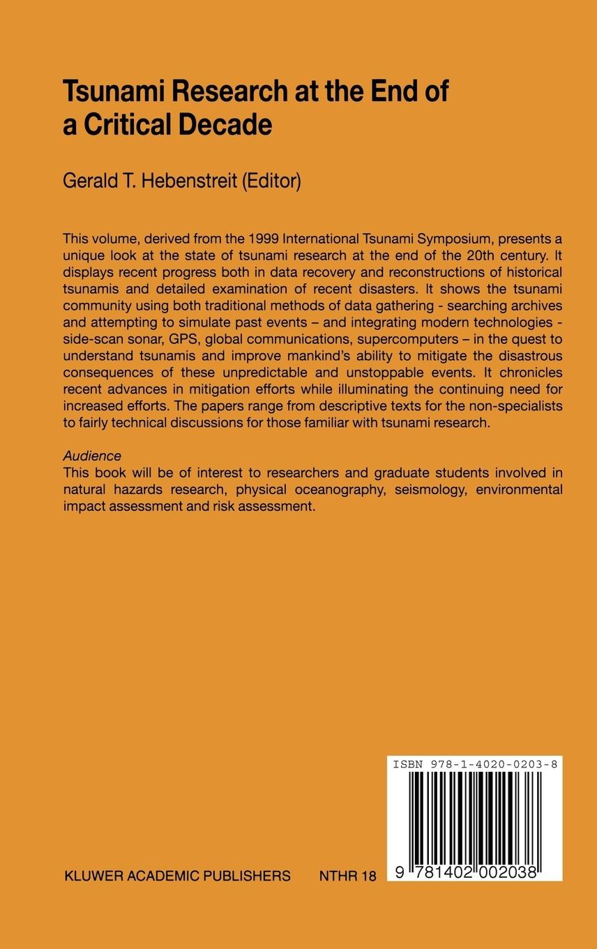 Rückseitencover Tsunami Research at the End of a Critical Decade