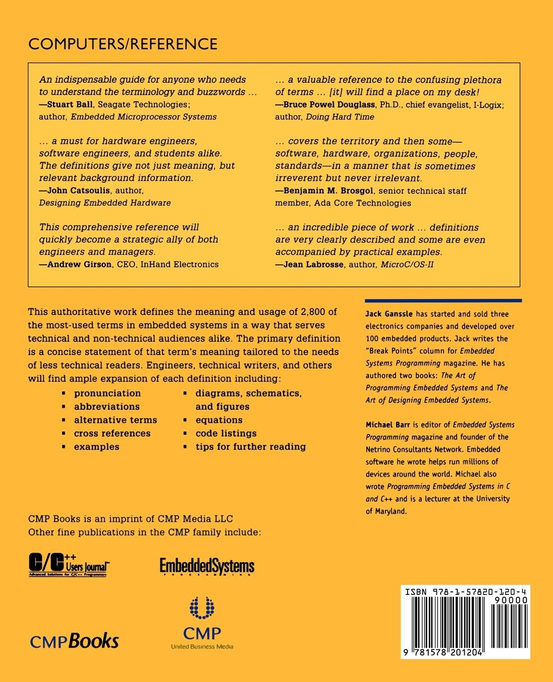 Rückseitencover Embedded Systems Dictionary