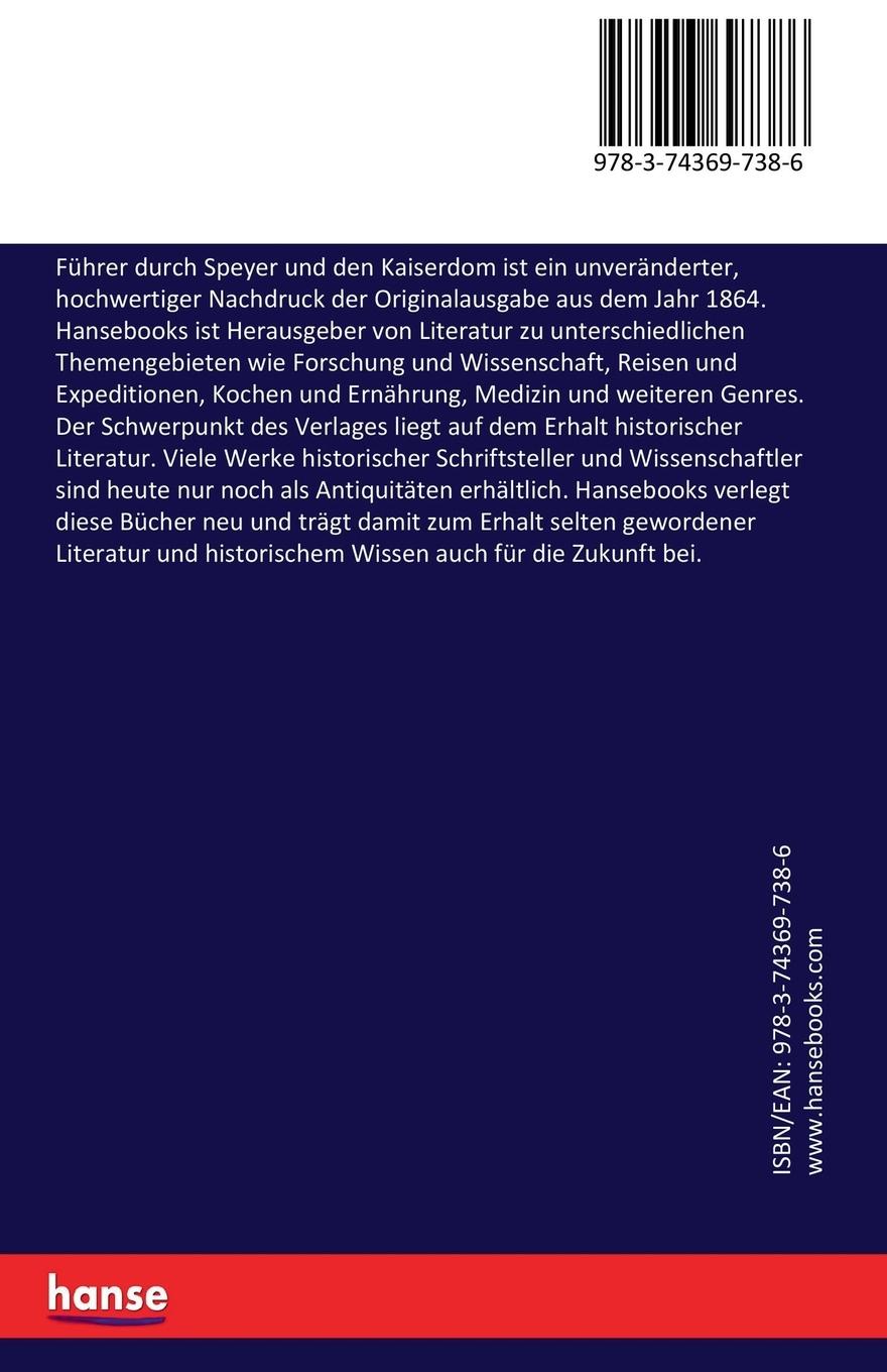 Rückseitencover Führer durch Speyer und den Kaiserdom