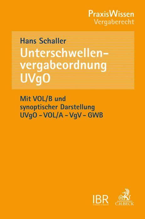 Vorderes Coverbild Unterschwellenvergabeordnung (UVgO)