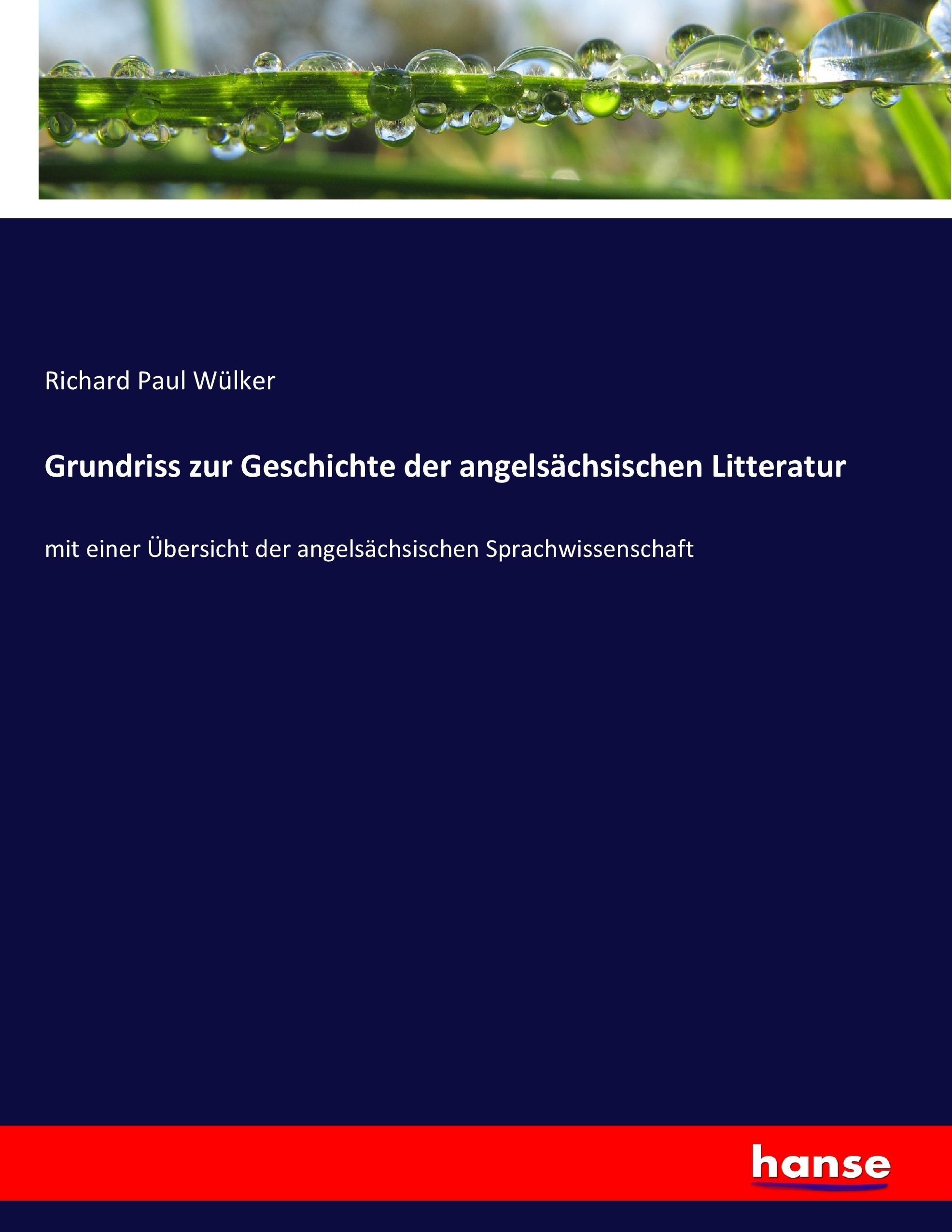 Vorderes Coverbild Grundriss zur Geschichte der angelsächsischen Litteratur
