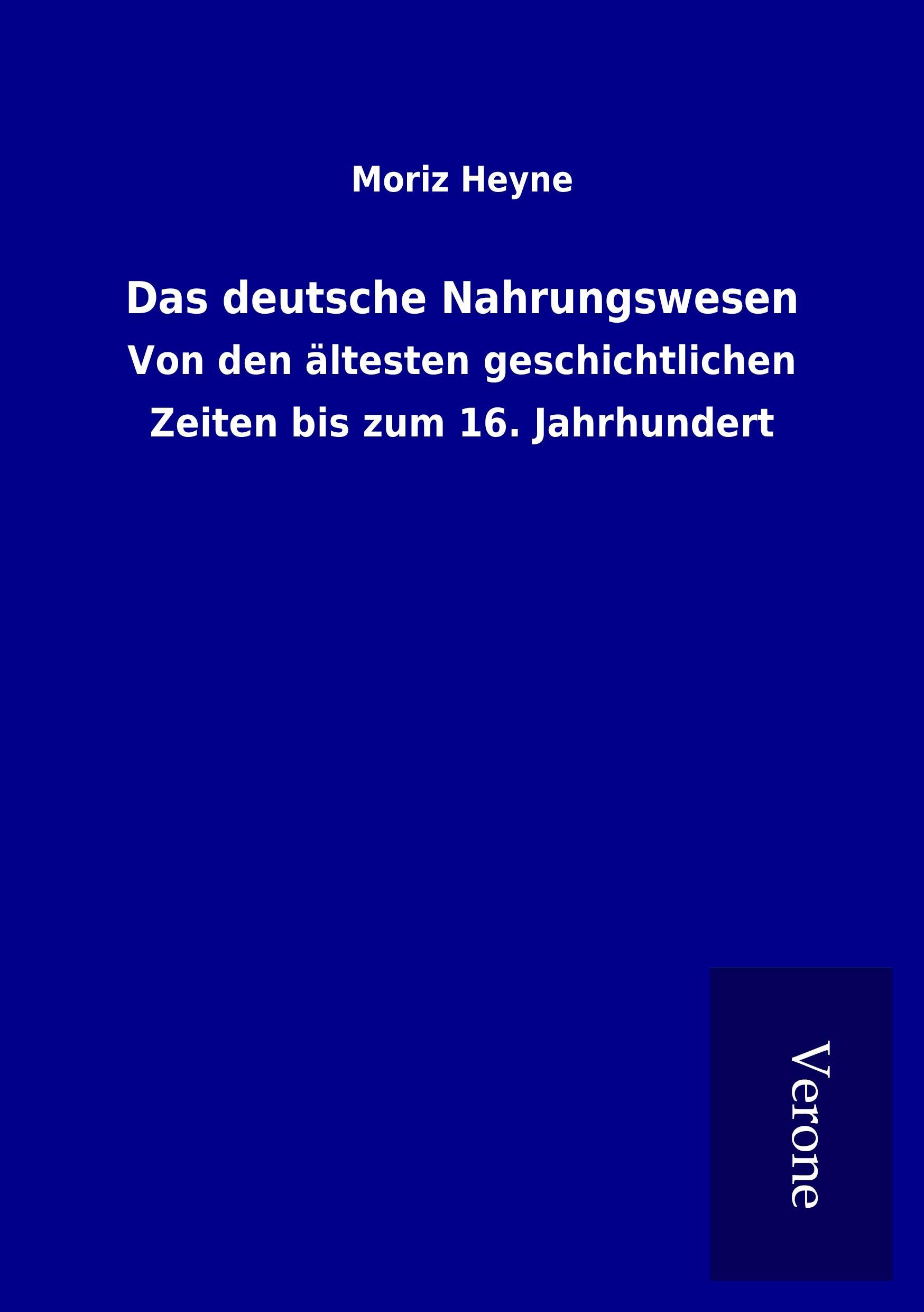 Vorderes Coverbild Das deutsche Nahrungswesen