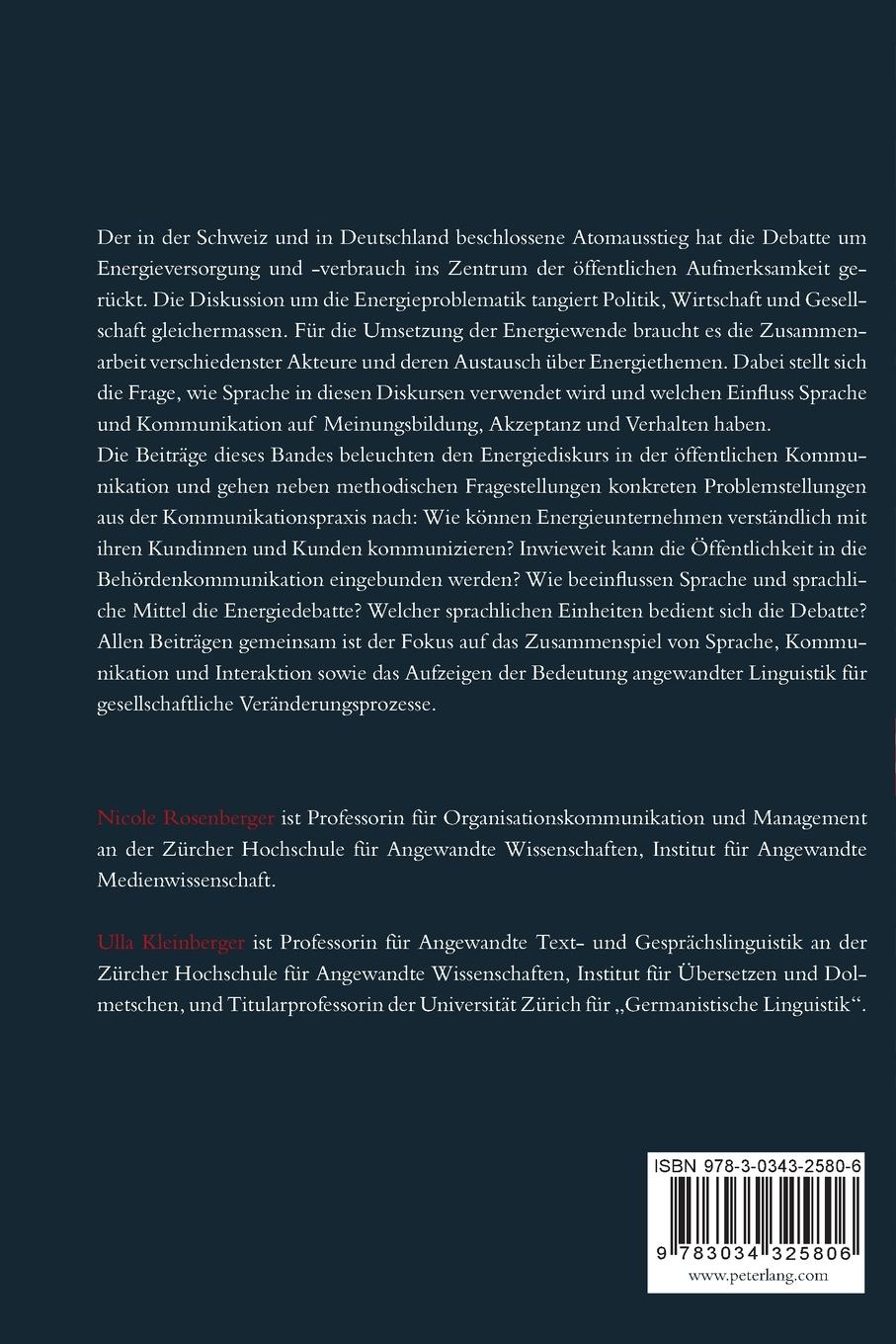 Rückseitencover Energiediskurs